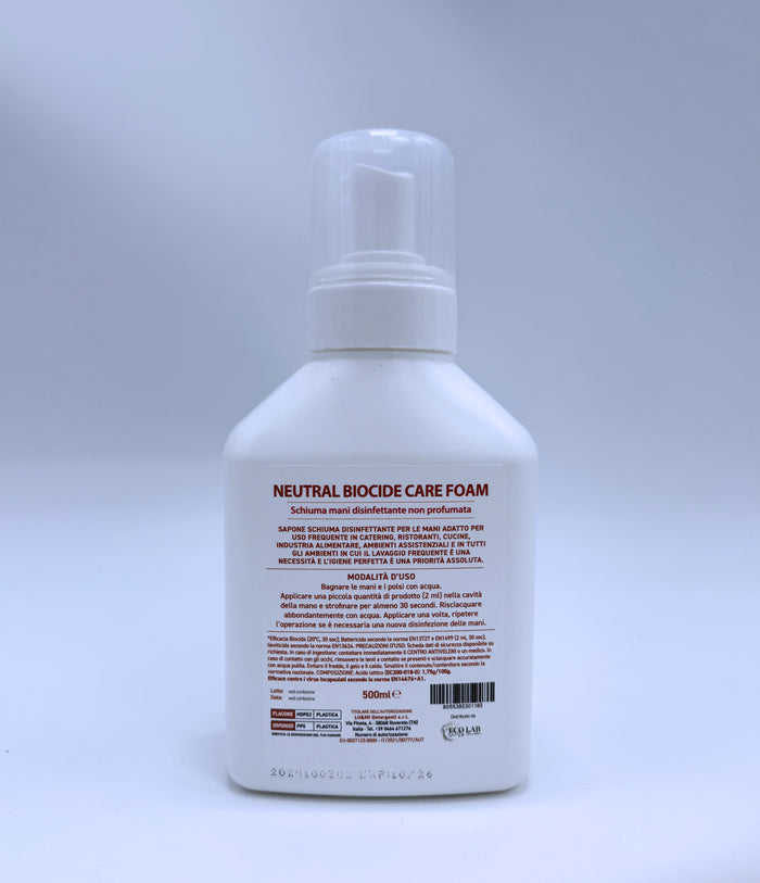 Neutral Biocide Care Foam, schiuma mani disinfettante non profumata