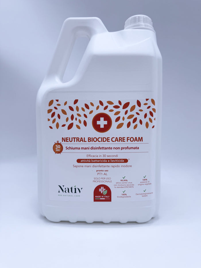 Neutral Biocide Care Foam, schiuma mani disinfettante non profumata